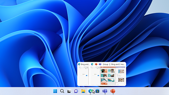 Windows 11 taskbar previews
